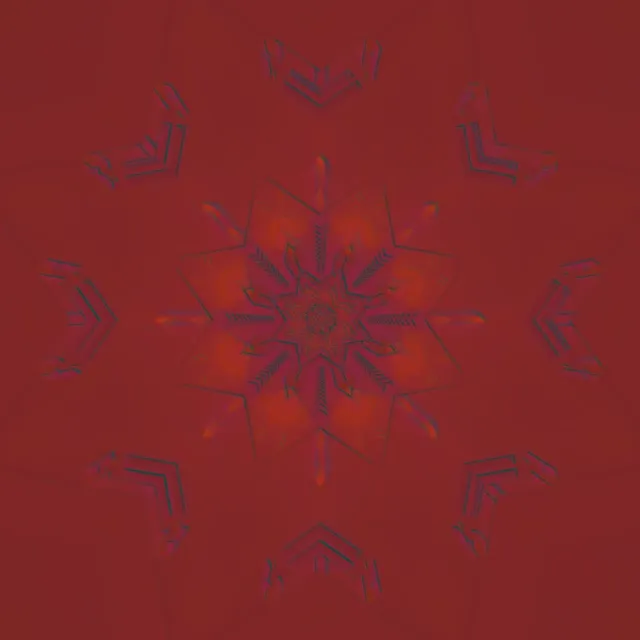 تونل نئون دانه برف فرکتال قرمز Vj Loop 1:1 مربع 60fps محافظ صفحه