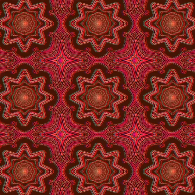 Neon Tunnel Red Mandala Vortex Vj Loop 1:1 Square 60fps Screensaver