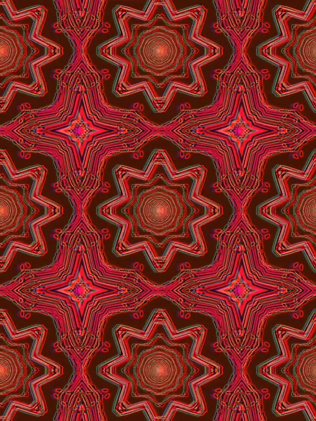 Неоновый туннель красный калейдоскоп VJ Loop 3:4 iPad портрет 60fps заставка