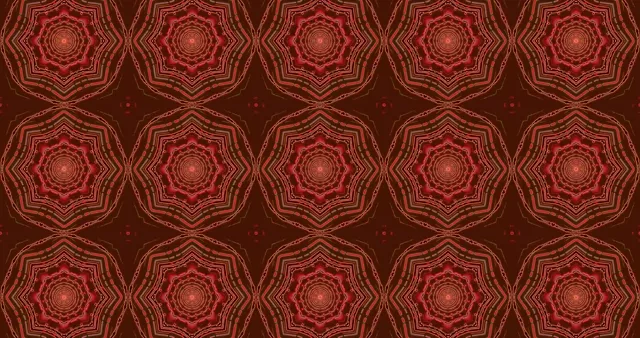 Punainen Mandala Neon Tunneli 4K UHD 60fps Näytönsäästäjä VJ Loop