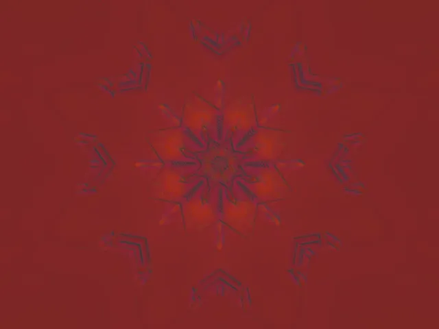 Neon Tunnel Rdeča Snežinka Kaleidoskop Vj Loop 4:3 Klasični 60fps Ohranjevalnik zaslona