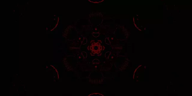 مندالا حمراء نفق نيون VJ Loop 2:1 يونيفيجيوم 60fps حافظة شاشة