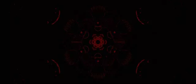 Red Mandala Neon Tunnel Vj Loop 21:9 Ultrawide 60fps Screensaver