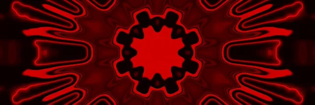 Túnel Neon Vermelho Explosão Radial 3:1 Triplo Panorâmico 60fps VJLoops