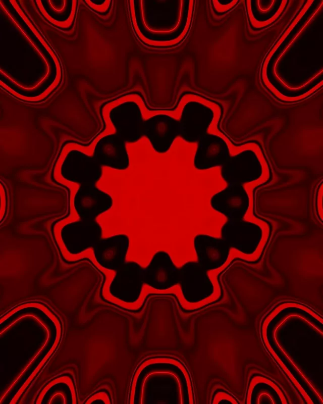 レッド ネオン トンネル パルス マンダラ 渦 4:5 Instagram 60fps スクリーンセーバー