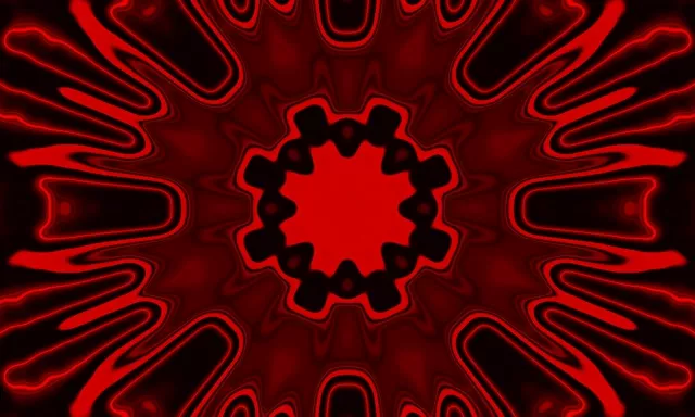 赤パルスマンダラネオンチューネル 5:3 Wide 60fps VJ Loop スクリーンセーバー