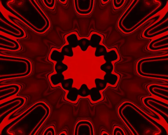 Túnel Neon Vermelho 5:4 Industrial VJ Loop 60fps Screensaver Hexágono Pulsante