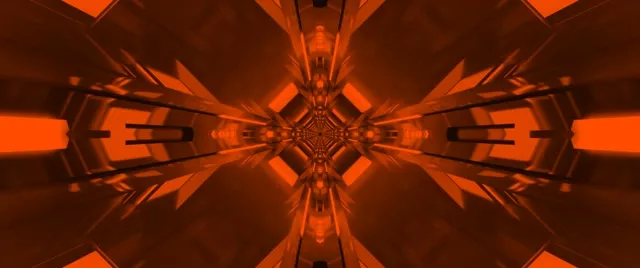 Red Geometric Neon Tunnel VJ Loop 2.39:1 Cinemascope 60fps Screensaver