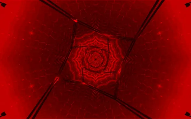 Red Neon Tunnel Spiral Vortex 16:10 Macbook 60fps Screensaver Loop