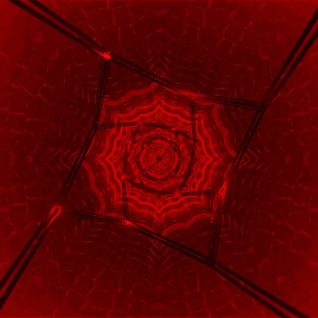 Red Neon Tunnel VJ Loop 1:1 Square 60fps Spiraling Vortex Screensaver