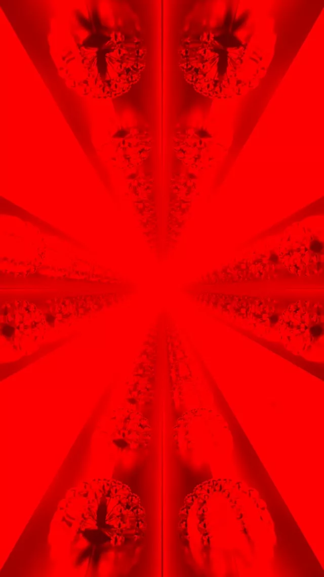 Red Neon Tunnel Diamond Kaleidoscope Vj Loop 9:16 Reels 60fps Screensaver