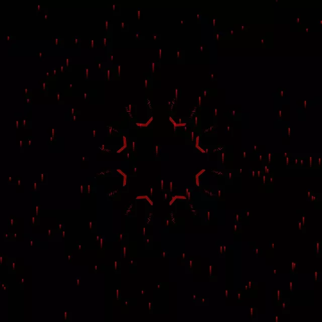 Raudonas neono tunelis fraktalas ekrano užsklanda 1:1 kvadratas 60fps VJ Loop