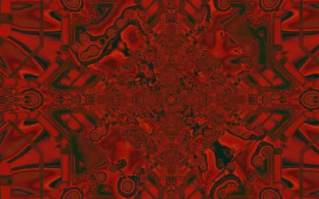 빨간색 프랙탈 만화경 네온 터널 VJ Loop 16:10 MacBook 60fps 화면보호기