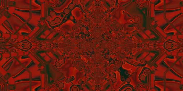 פרקטל אדום קליידוסקופ מנהרת ניאון Vj Loop 2:1 Univisium 60fps שומר מסך