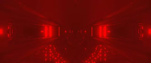 Terowong Neon Merah Lantai Bercahaya VJLoops 2.39:1 Cinemascope 60fps Penyelamat Skrin