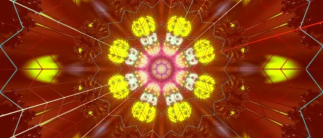 Neon Tunnel Red Fractal Kaleidoscope Vj Loop 21:9 Ultrawide 60fps Screensaver