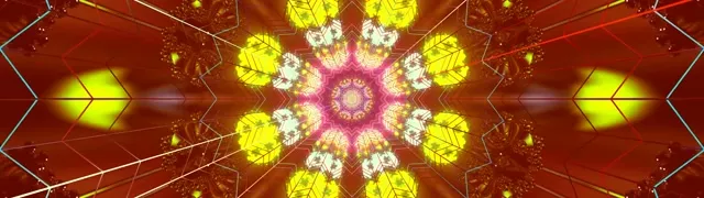 تونل نئون قرمز کالیدوسکوپ انفجار ستاره 32:9 Super Ultrawide 60fps محافظ صفحه VJ Loop