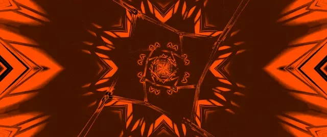 Red Star Fractal Neon Tunnel Vj Loop 2.39:1 Cinemascope 60fps Screensaver