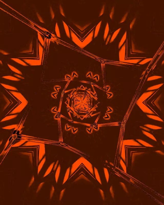 Túnel de Neón Fractal Caleidoscopio Vermello VJ Loop 4:5 Instagram 60fps Protector de Pantalla