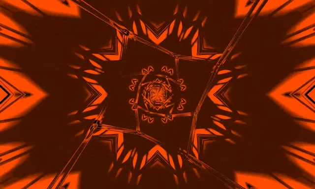 Červená fraktální hvězda neonový tunel VJ Loop 5:3 Wide 60fps spořič obrazovky