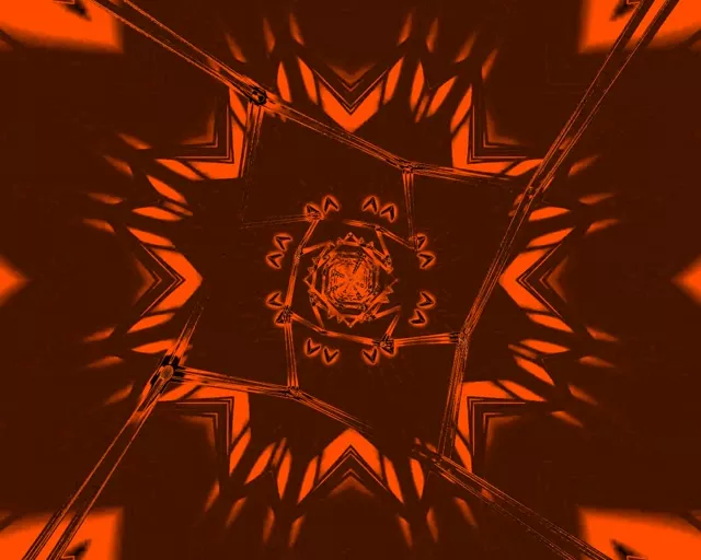 Túnel Neón Explosión Estrela Vermella 5:4 industrial 60fps Protector de Pantalla VJ Loop