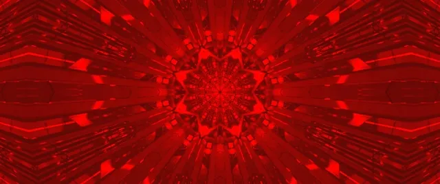 Rdeč Kaleidoskop Zvezda Neon Predor VJ Loop 2.39:1 Cinemascope 60fps Ohranjevalnik Zaslona