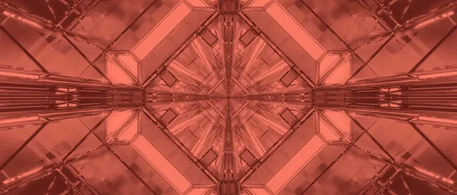 Neon Tunnel Red Kaleidoscope Burst VJ Loop 21:9 Ultrawide 60fps Screensaver