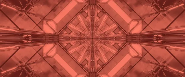 Túnel Neón Rojo Caleidoscopio Explosión VJ Loop 2.39:1 Cinemascope 60fps Salvapantallas