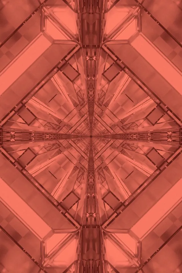 Neon Tunnel Pulang Kaleidoscope Krus VJ Loop 2:3 Photo Portrait 60fps Screensaver
