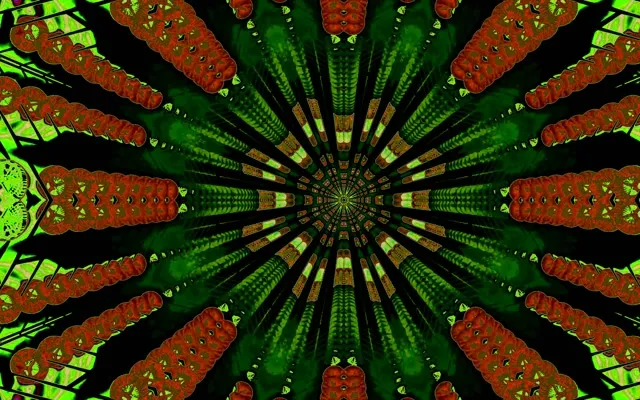 تونل نئون قرمز کالیدوسکوپ انفجار VJ Loop 60fps 16:10 MacBook اسکرین سیور