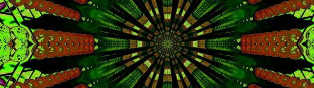 Неоновый туннель красный калейдоскоп взрыв VJ Loop 32:9 супер сверхширокий 60fps заставка