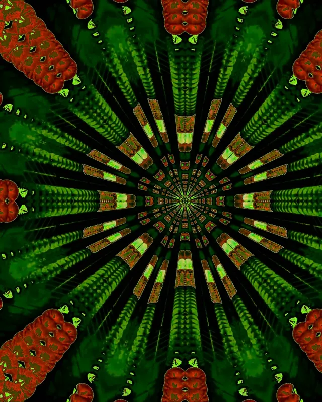 Неоновий Тунель Червоний Калейдоскоп Спалах VJ Loop 4:5 Instagram 60fps Заставка