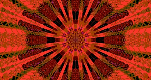 Červená Neonová Tunel Kaleidoskop 4K UHD 60fps Spúšťač VJ Loop