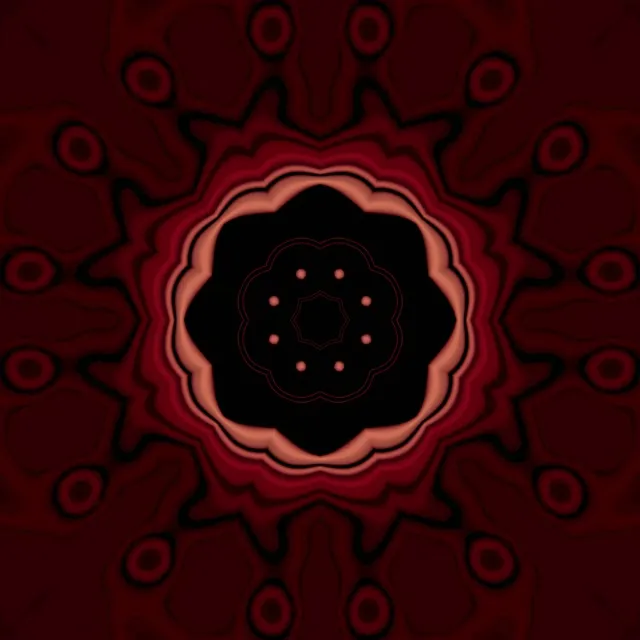 Túnel Neón Calidoscopio Estrela Vermello Explosión VJLoops 1:1 Cadrado 60fps Protector de Pantalla