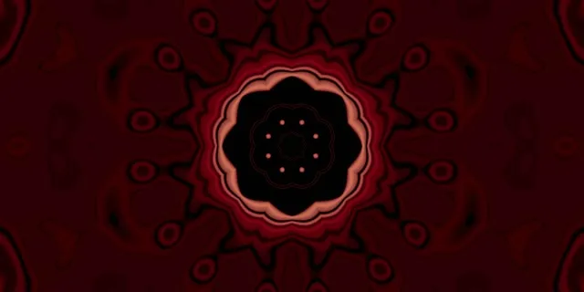 Túnel Neón Rojo Caleidoscopio Explosión Estrella VJLoops 2:1 Univisium 60fps Salvapantallas