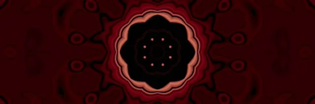 Neon Tunnel Rød Kaleidoskop Stjerne 3:1 Triple Wide 60fps Pauseskærm Vj Loop