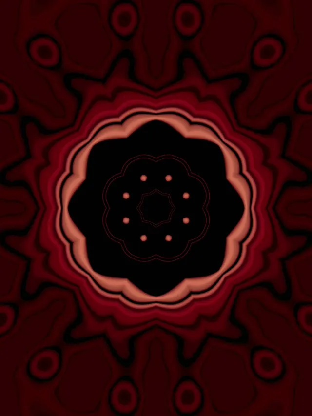 نيون تونل أحمر كاليدوسكوب نجم VJ Loop 3:4 آيباد بورتريه 60fps شاشة توقف