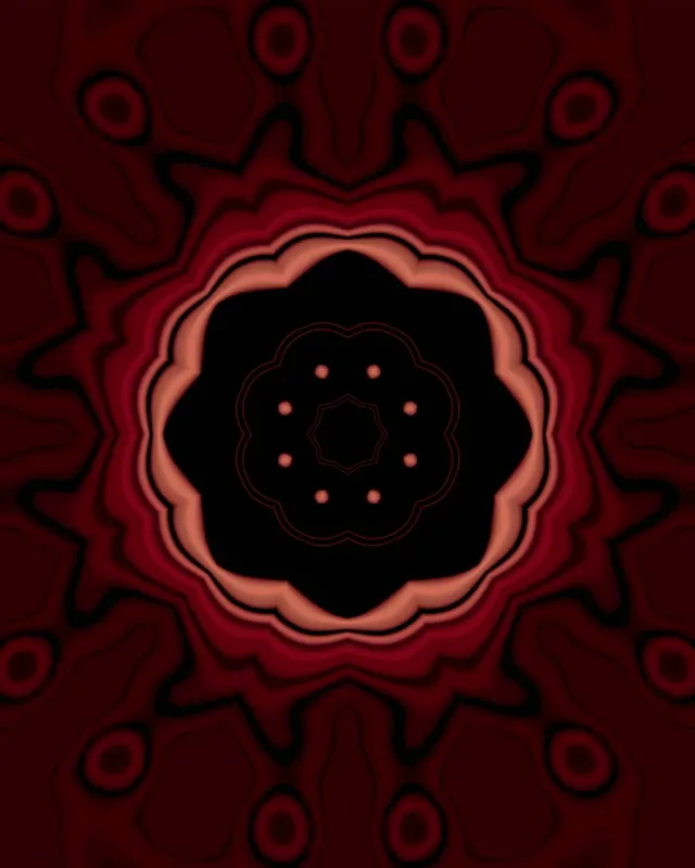 Red Kaleidoscope Neon Tunnel 4:5 Instagram 60fps Screensaver Vj Loop