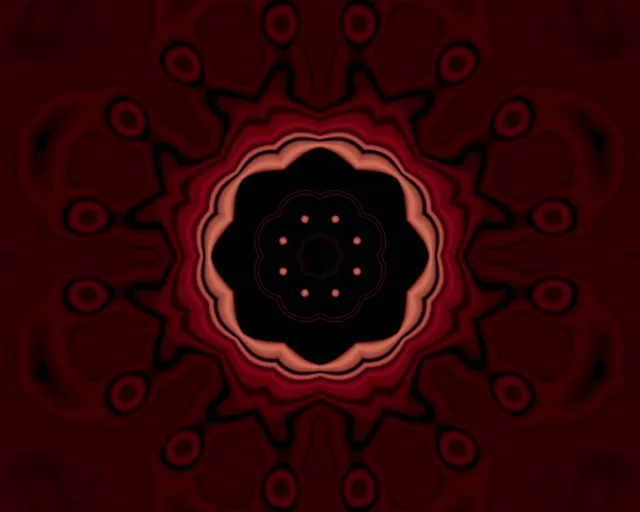 نيون تونل أحمر كاليدوسكوب نجم انفجار 5:4 صناعي 60fps شاشة توقف Vj loop