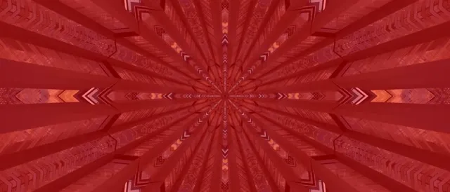 Red Kaleidoscope Neon Tunnel Vj Loop 21:9 Ultrawide 60fps Screensaver