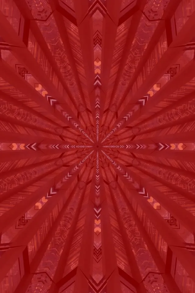 Punainen Fraktaali Kaleidoskooppi Neontunneli Näytönsäästäjä 2:3 Photo Portrait 60fps Vj Loop