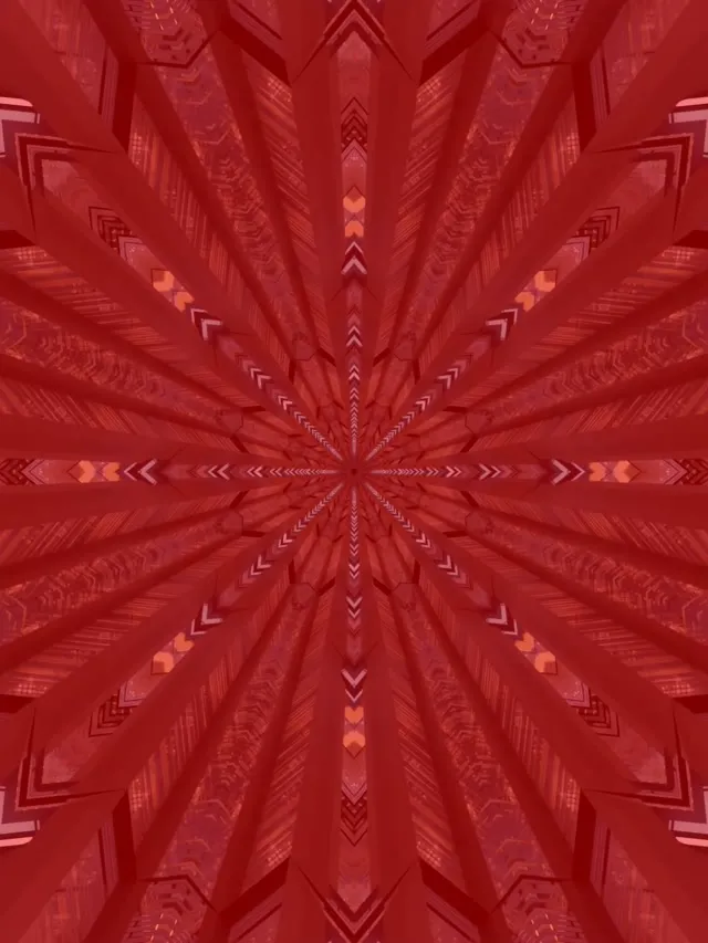 Fractal Rojo Caleidoscopio Túnel Neón Vj Loop 3:4 iPad Retrato 60fps Protector de Pantalla