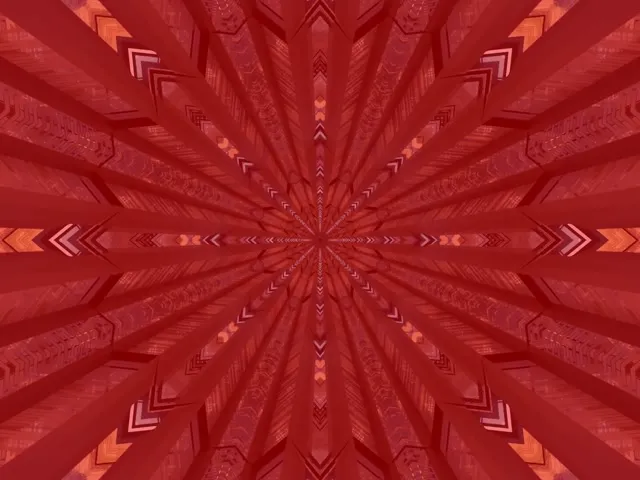 Rotes Fraktal Kaleidoskop Neon Tunnel VJ Loop 4:3 Classic 60fps Bildschirmschoner