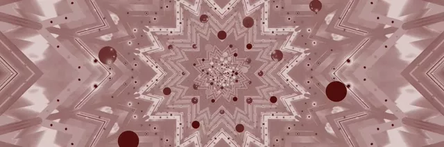 Neon Tunnel Star Kaleidoscope VJ Loop 3:1 Triple Wide 60fps Screensaver