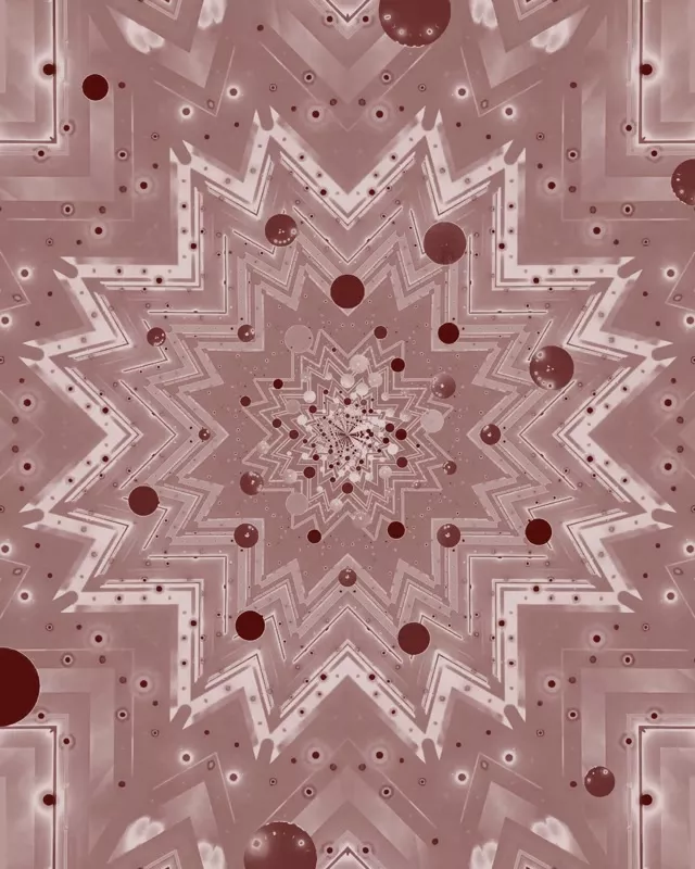 Tunel Neonowy Różowy Kalejdoskop Gwiazda VJ Loop 4:5 Instagram 60fps Wygaszacz