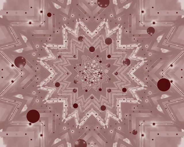 Neon Tunnel Stern Kaleidoskop Vj Loop 5:4 Industrial 60fps Bildschirmschoner