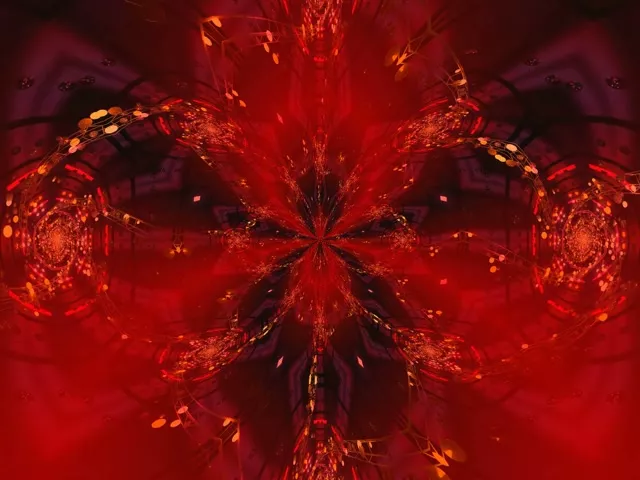 Red Neon Tunnel Kaleidoscope Burst 4:3 Classic 60fps Screensaver VJ Loop