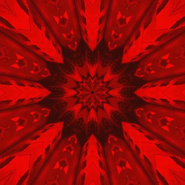 Raudonas Neon Tunelis Kaleidoskopas Ekrano Užsklanda 1:1 Kvadratinis 60fps VJ Loop