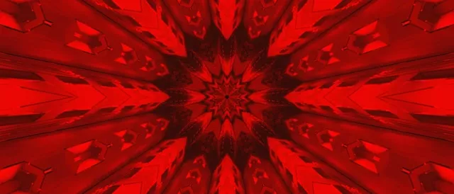 Red Neon Tunnel Kaleidoscope Screensaver 21:9 Ultrawide 60fps Vj Loop