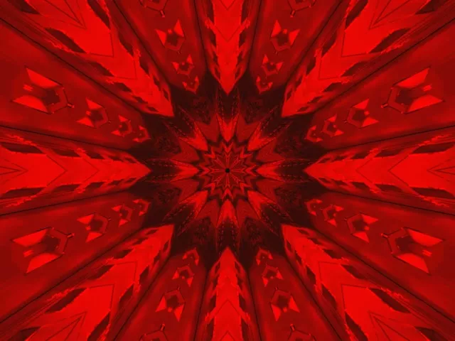 Sarkans Neon Tunelis Kaleidoskops Ekrānsaudzētājs 4:3 Classic 60fps VJ Loop